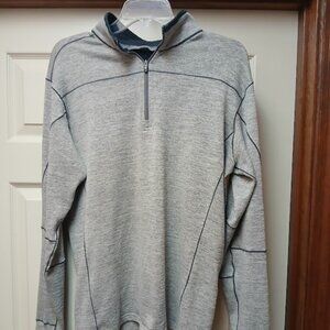 KUHL Ryzer 1/4 Zip Pullover Men's Size Large Tan Beige Heather Performance 3112